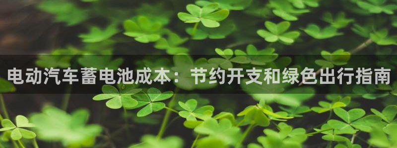 优发国际一触即发登陆：电动汽车蓄电池成本：节约开支和绿色出行指南
