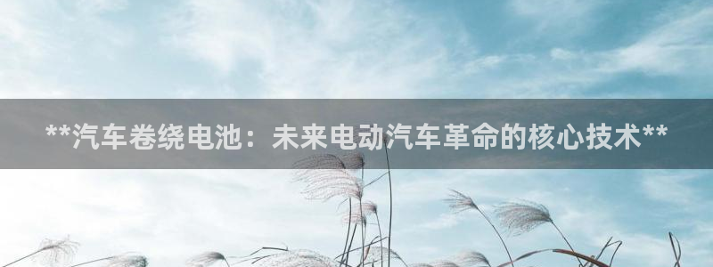 优发国际手机版网站：**汽车卷绕电池：未来电动汽车革命的核心技术**