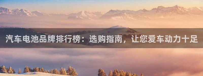 优发国际官网qy88：汽车电池品牌排行榜：选购指南，让您爱车动力十足